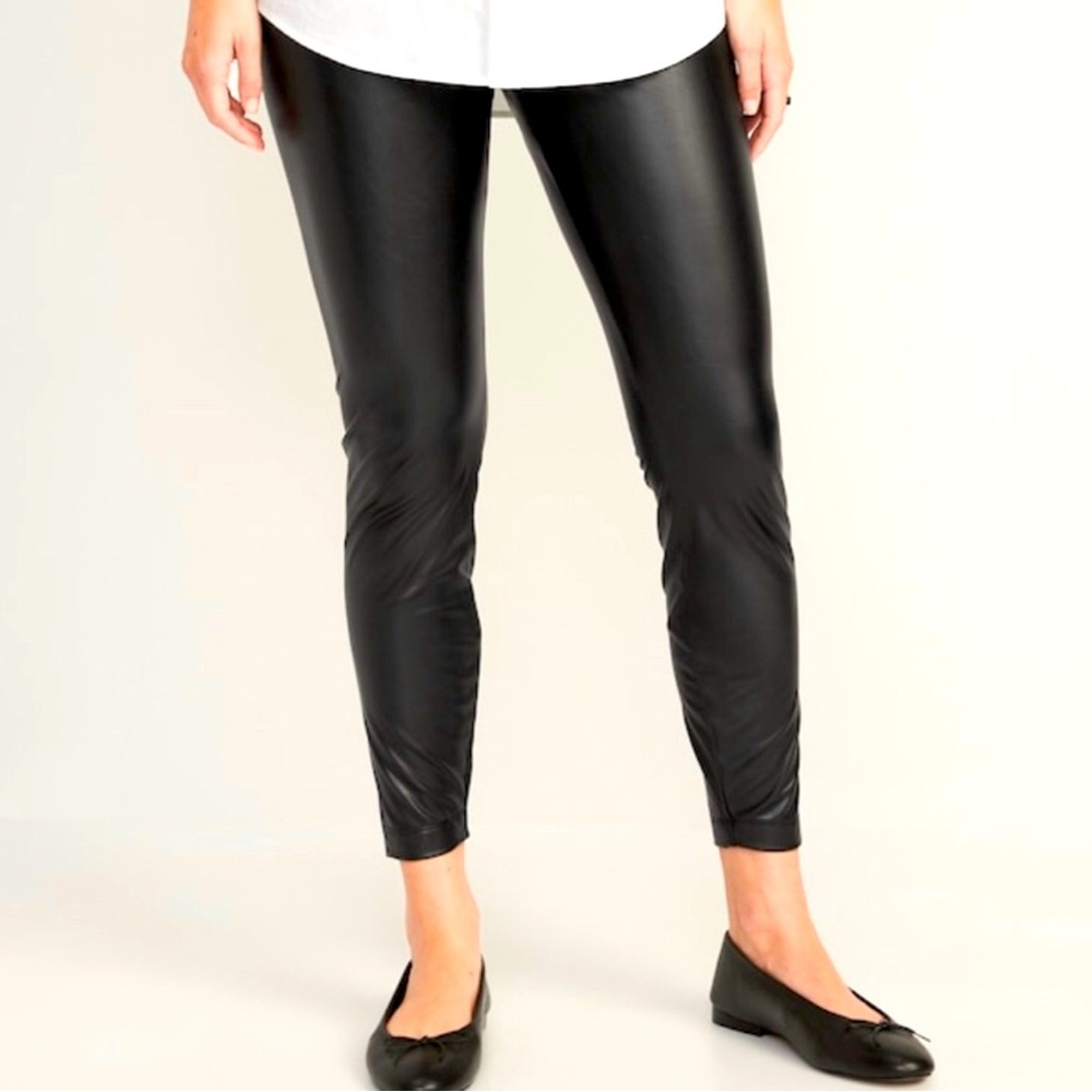NWT Old Navy High Waisted Faux Leather Leggings